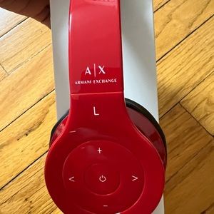 Armani Exchange Wireless Headphones Red Bluetooth New in box